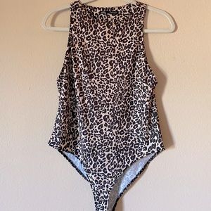 Zara Halter Neck Leopard Print Bodysuit